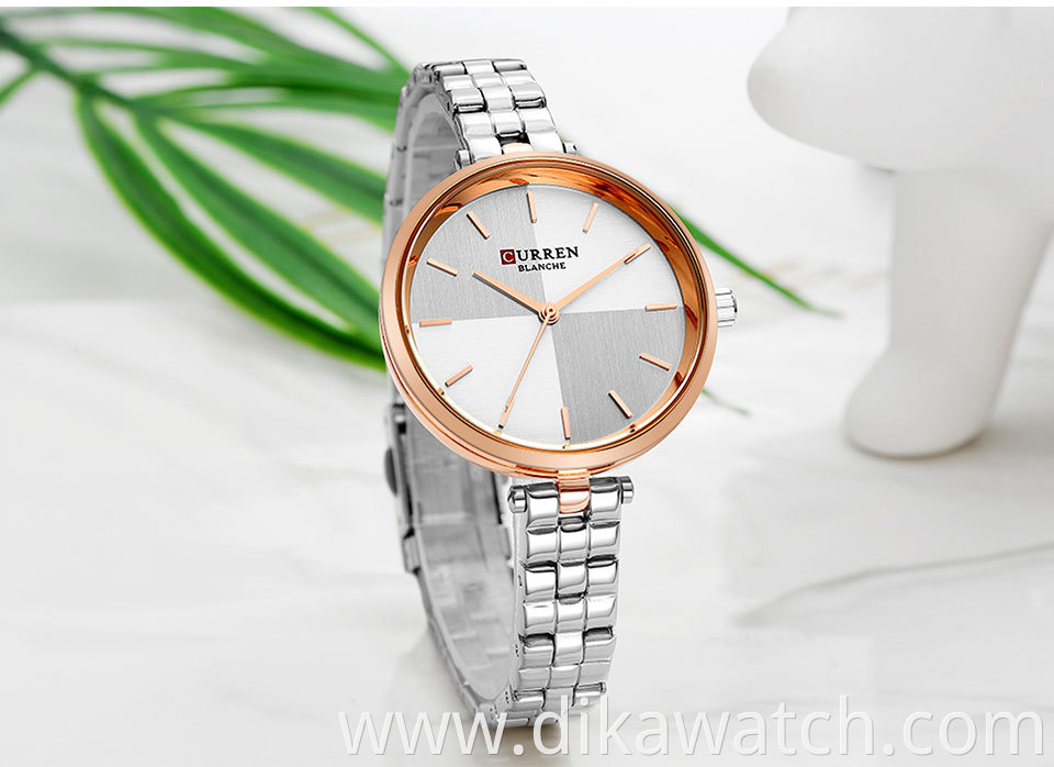 CURREN Women Watches Ladies Analog Quartz Wristwatch Top Brand Luxury Stainless Steel Strap Watch Simple Style Clock reloj mujer